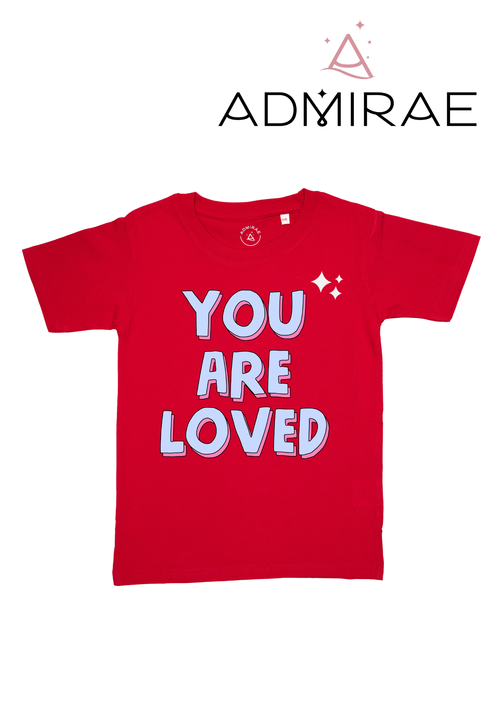 You are loved T shirt Red ADMIRAE