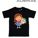 Admirae Girl with Flowers T-Shirt