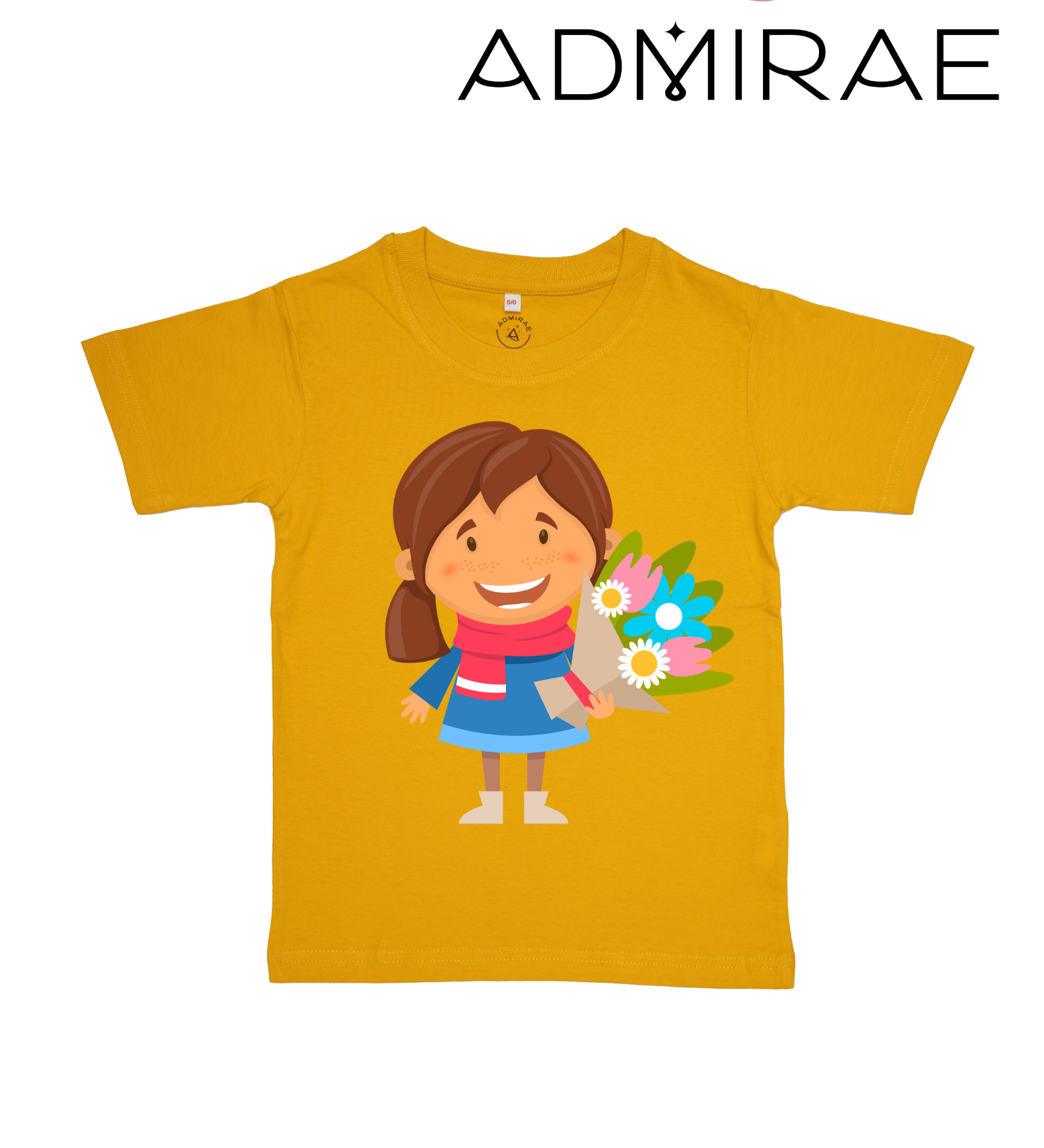 Admirae Girl with Flowers T-Shirt