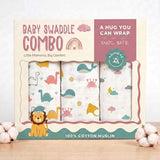 Admirae 100% Cotton Muslin Baby Swaddle Set, Baby and New Born,105x100cm, 0-18 Months, Printed Cotton Mulmal Muslin Swaddle Wrap, Pack of 3, Dreamland Trio (Sea Animals, Dinosaur, Moon and clouds)