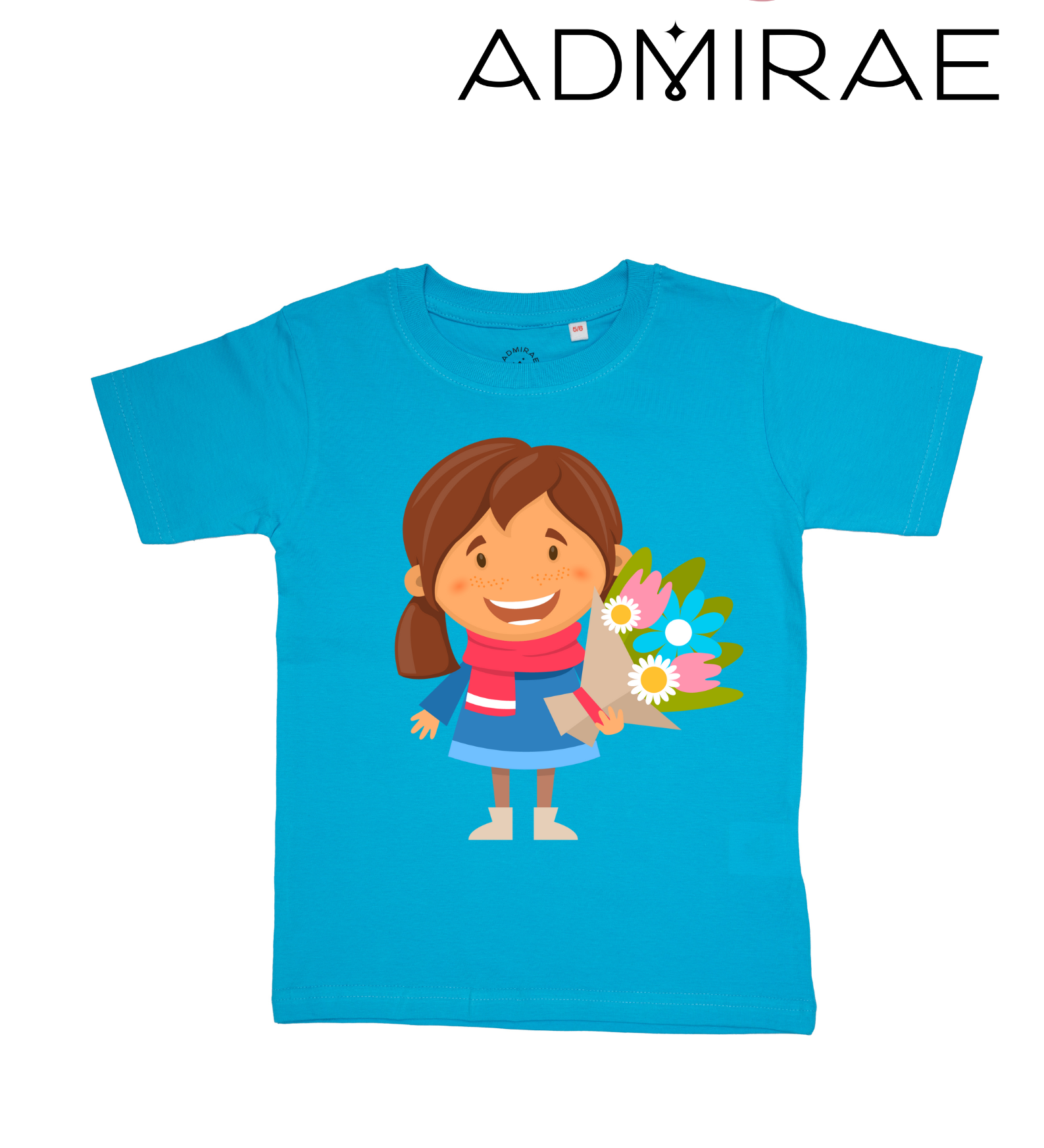 Admirae Girl with Flowers T-Shirt