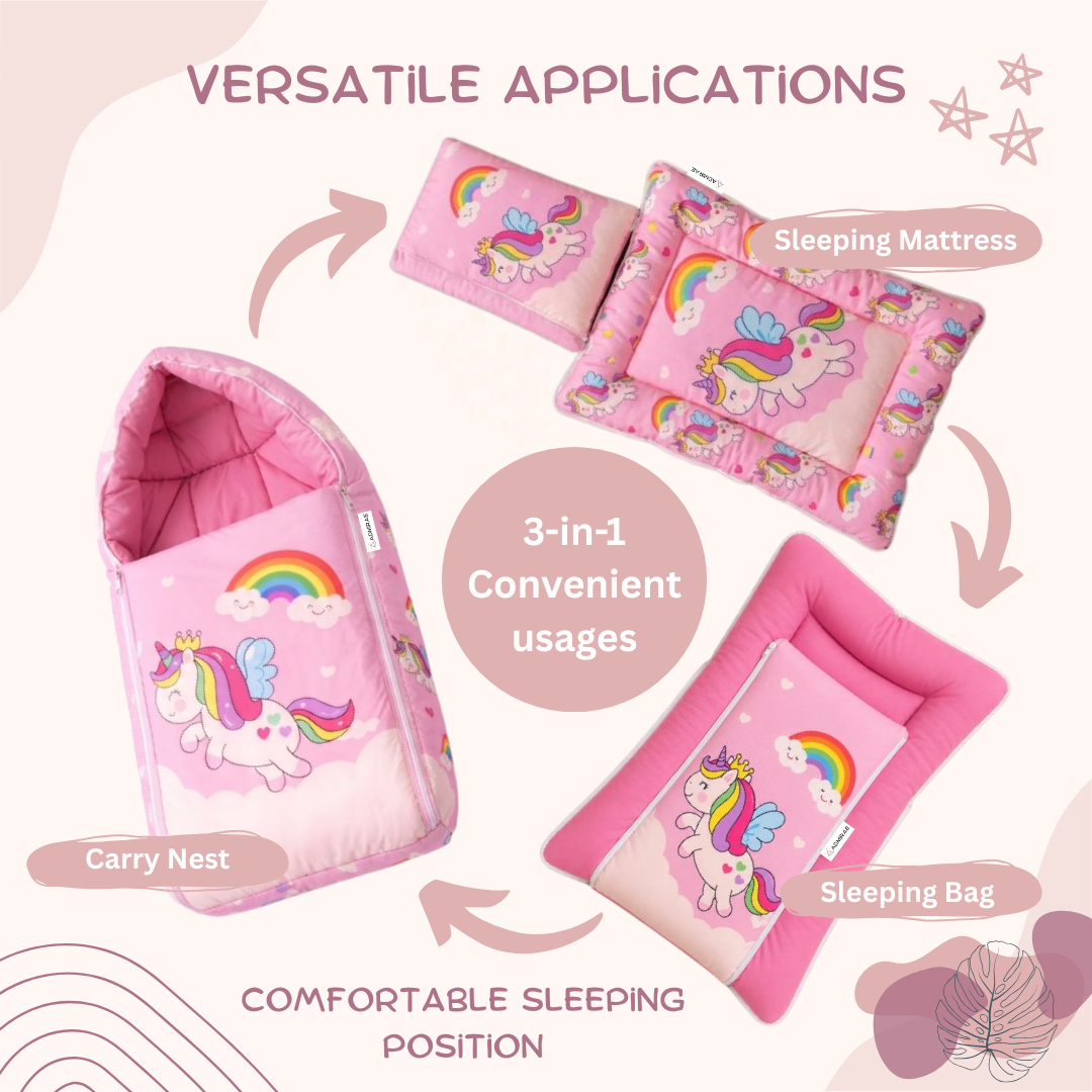 Baby Sleeping Bag | Baby Sleep Sack for Newborn & Toddlers | Soft Breathable Fabric | Lightweight Baby | 2-Way Zipper | Baby Wearable Blanket (Unicorn)