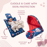 Baby Sleeping Bag | Baby Sleep Sack for Newborn & Toddlers | Soft Breathable Fabric | Lightweight Baby | 2-Way Zipper | Baby Wearable Blanket (Astronaut)