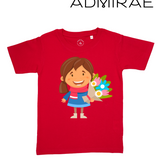 Admirae Girl with Flowers T-Shirt