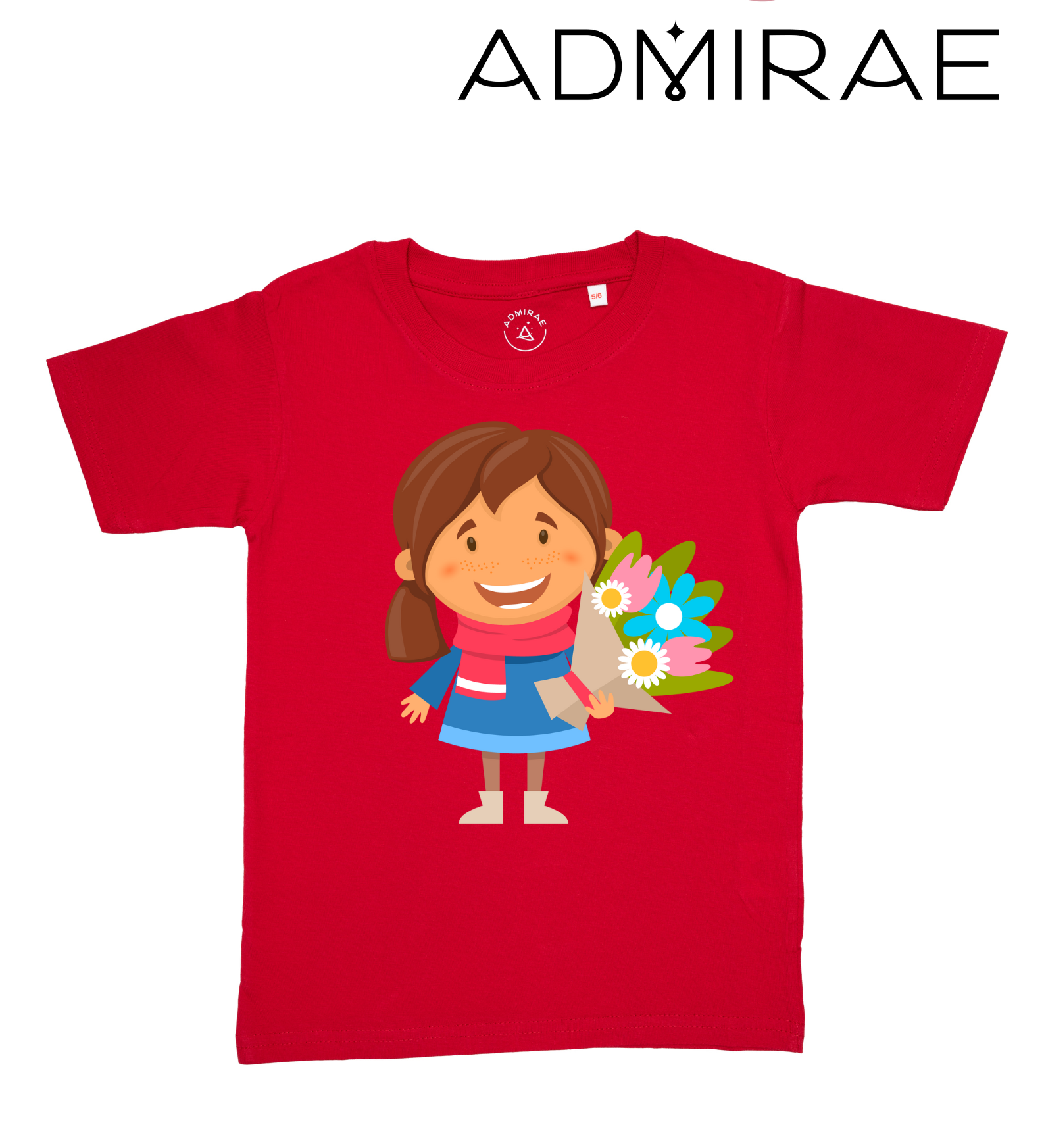 Admirae Girl with Flowers T-Shirt
