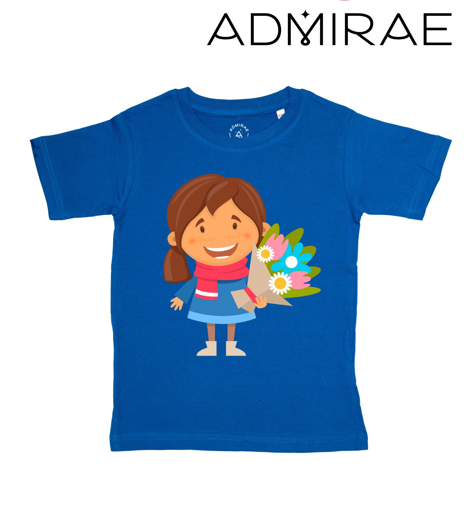 Admirae Girl with Flowers T-Shirt