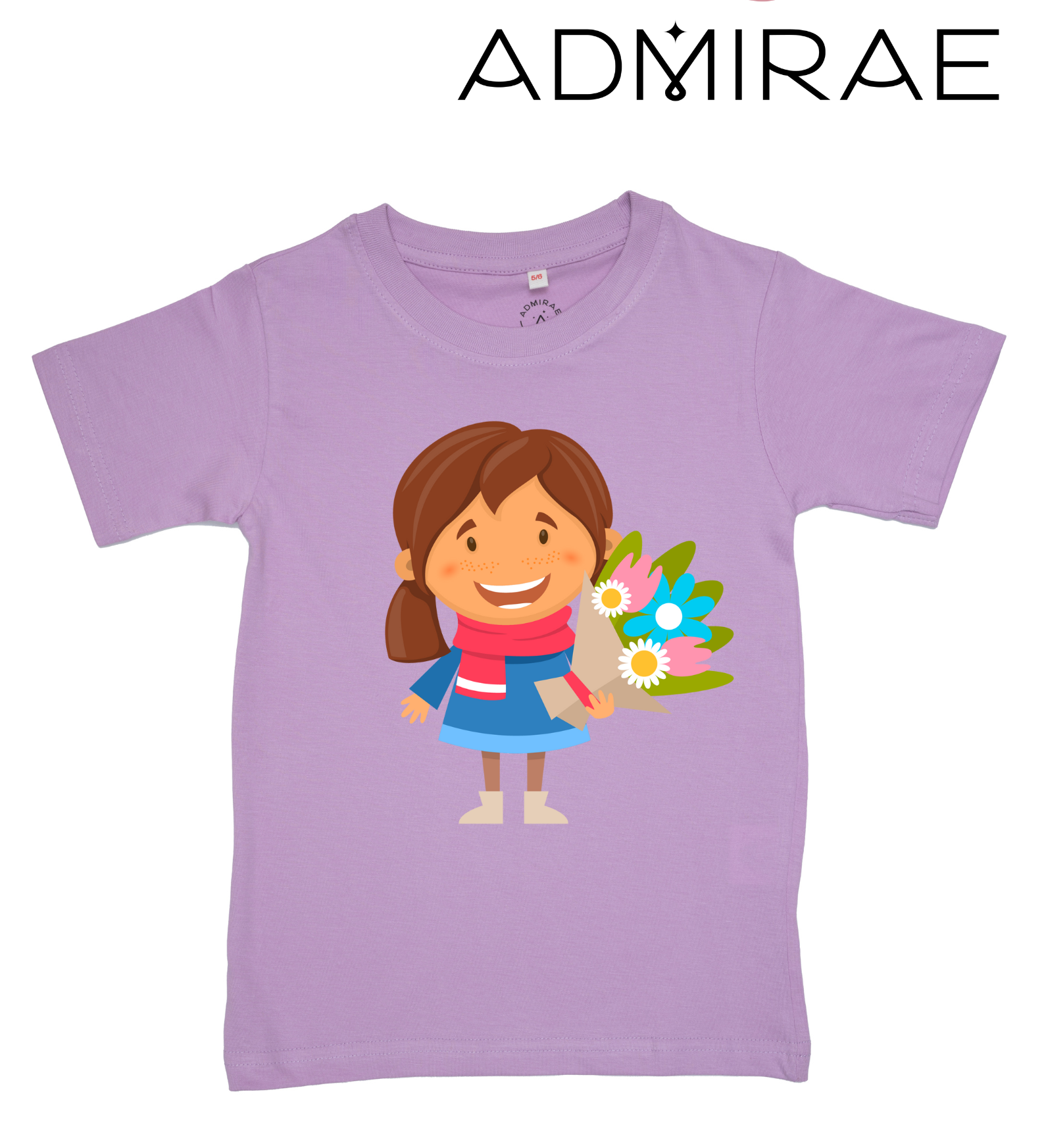 Admirae Girl with Flowers T-Shirt