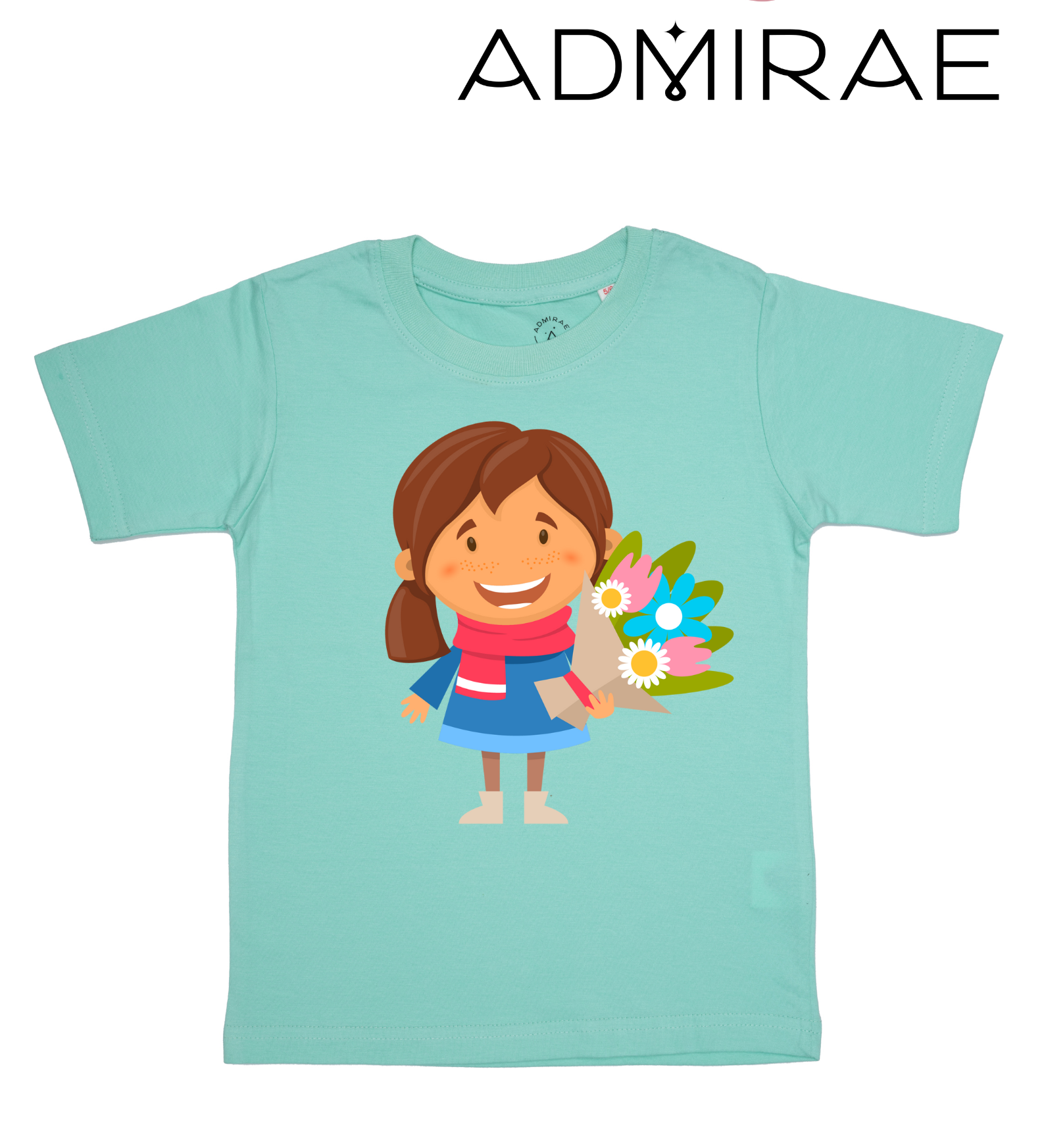 Admirae Girl with Flowers T-Shirt