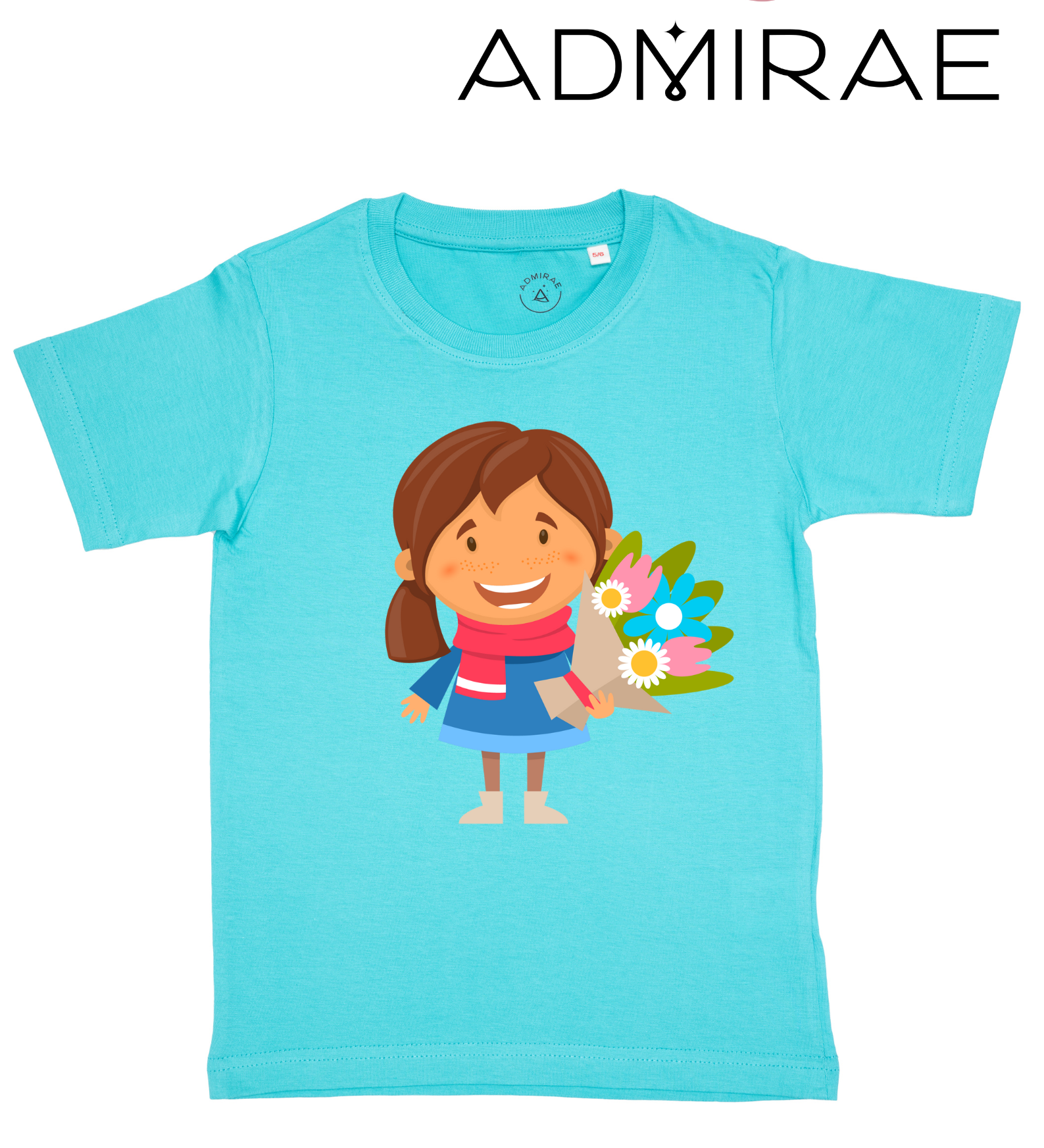 Admirae Girl with Flowers T-Shirt