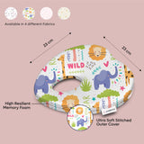 ADMIRAE Premium  Memory Foam  Heart shape Baby Pillow, Animal Print