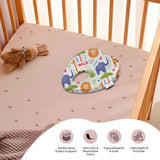 ADMIRAE Premium  Memory Foam  Heart shape Baby Pillow, Animal Print