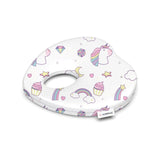 ADMIRAE Baby Pillow Heart Shape Pillow with unicorn and rainbow print for infant comfort