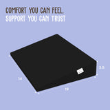 ADMIRAE Baby Wedge Pillow for Crib & Mattress - Black