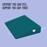 ADMIRAE Baby Wedge Pillow for Crib & Mattress - Peacock Green