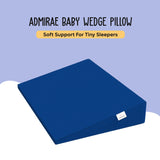 ADMIRAE Baby Wedge Pillow for Crib & Mattress - Blue