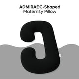 ADMIRAE C-Shape Pregnancy Pillow, Black