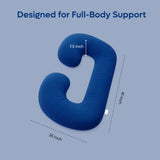 ADMIRAE C-Shape Pregnancy Pillow, Blue