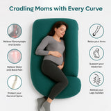 ADMIRAE J-shape Pregnancy Pillow, Peacock Green