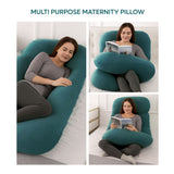 ADMIRAE J-shape Pregnancy Pillow, Peacock Green