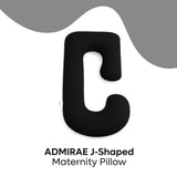 ADMIRAE J-shape Pregnancy Pillow, Black
