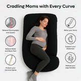 ADMIRAE J-shape Pregnancy Pillow, Black