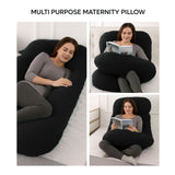ADMIRAE J-shape Pregnancy Pillow, Black