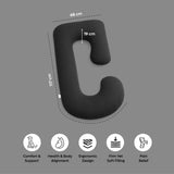 ADMIRAE J-shape Pregnancy Pillow, Grey