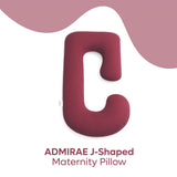 ADMIRAE J-shape Pregnancy Pillow, Pink