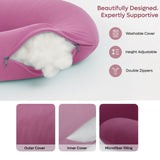 ADMIRAE J-shape Pregnancy Pillow, Pink