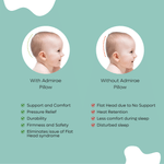 Memory Foam Head Shaping Baby Pillow gives improved comfort and flat head prevention