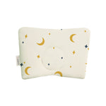 Memory Foam Head Shaping Baby Pillow with moon and star print for infant comfort and support