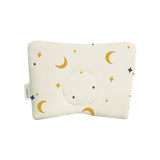 Memory Foam Head Shaping Baby Pillow with moon and star print for infant comfort and support