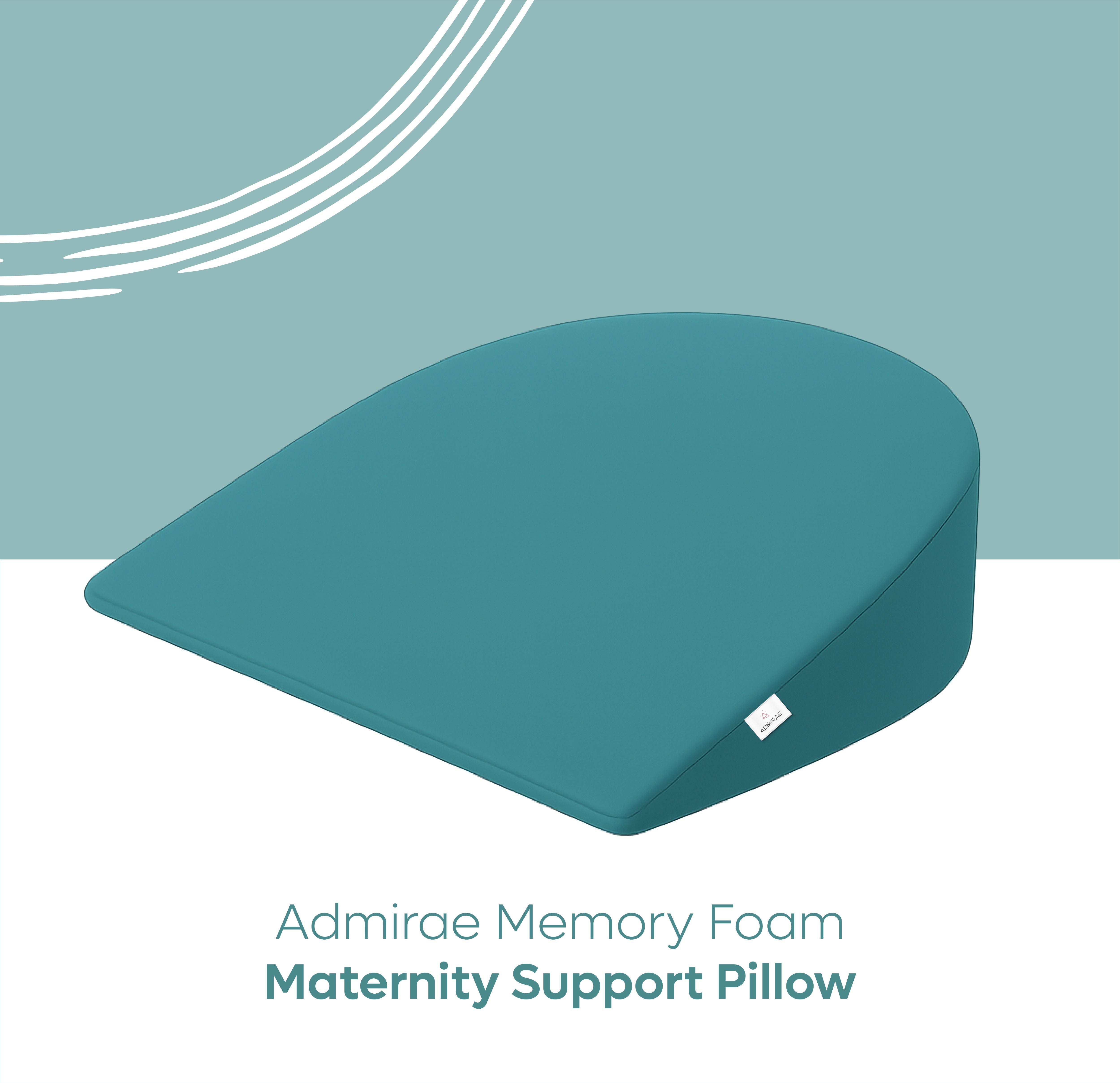 ADMIRAE teal memory foam Pregnancy Pillow for maternity support and comfort