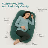 ADMIRAE U-shape Pregnancy Pillow, Peacock Green