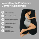 ADMIRAE U-shape Pregnancy Pillow, Black