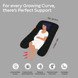 ADMIRAE U-shape Pregnancy Pillow, Black