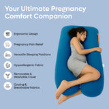ADMIRAE U-shape Pregnancy Pillow, Blue