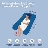 ADMIRAE U-shape Pregnancy Pillow, Blue