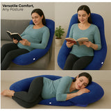 ADMIRAE U-shape Pregnancy Pillow, Blue