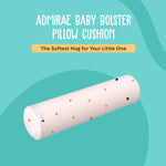 ADMIRAE baby bolster pillow with pastel triangle pattern in soft cushion design for infants