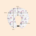 ADMIRAE Feeding Pillow with unicorn and rainbow pattern for baby support