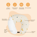 ADMIRAE Feeding Pillow for Baby with ergonomic support, soft material, removable washable cover, and non-slip base