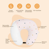 ADMIRAE Feeding Pillow with ergonomic support, soft material, removable washable cover, and non-slip base