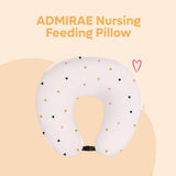 ADMIRAE Nursing Feeding Pillow with multicolor triangle patterns on white background