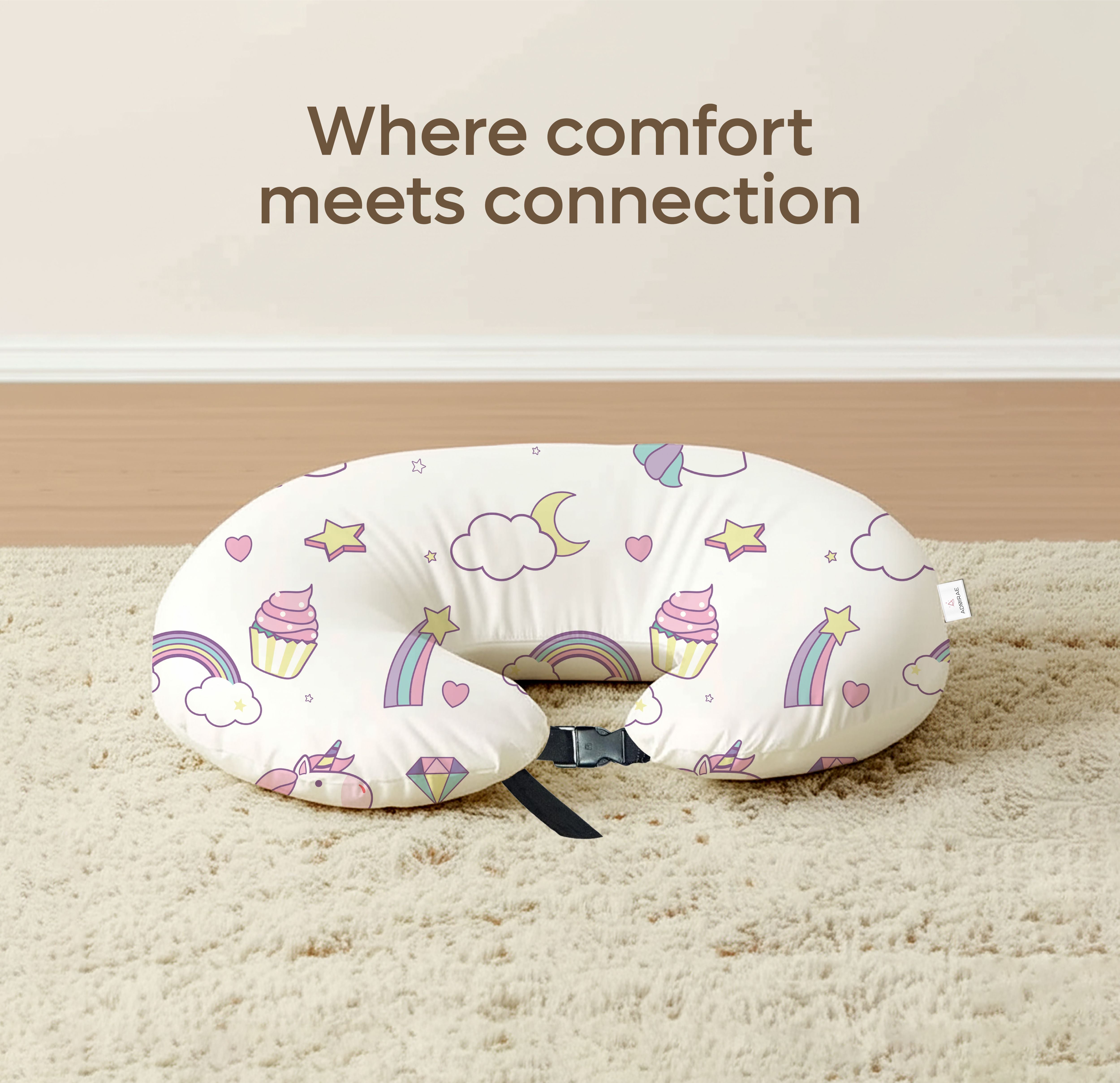 ADMIRAE Feeding Pillow with unicorn a print