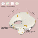 ADMIRAE heart shape baby pillow with moon and star pattern made with ultra soft stitched cover