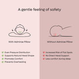 Admirae gives pressure and natural heart shape baby pillow benefits