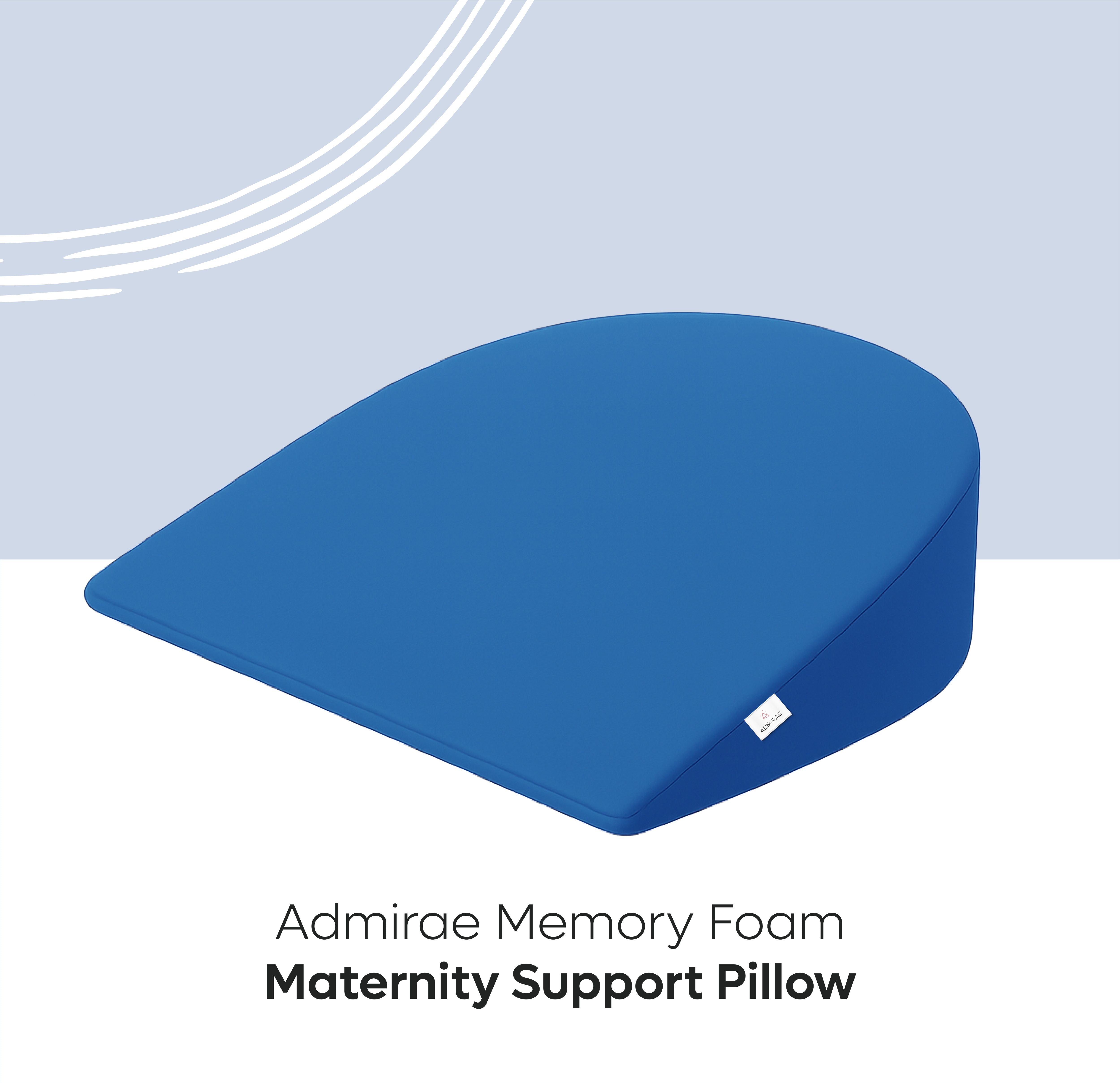 ADMIRAE blue memory foam pregnancy support pillow for maternity support with ergonomic design