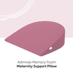 ADMIRAE memory foam pregnancy support pillow in pink memory foam for maternity support and comfort