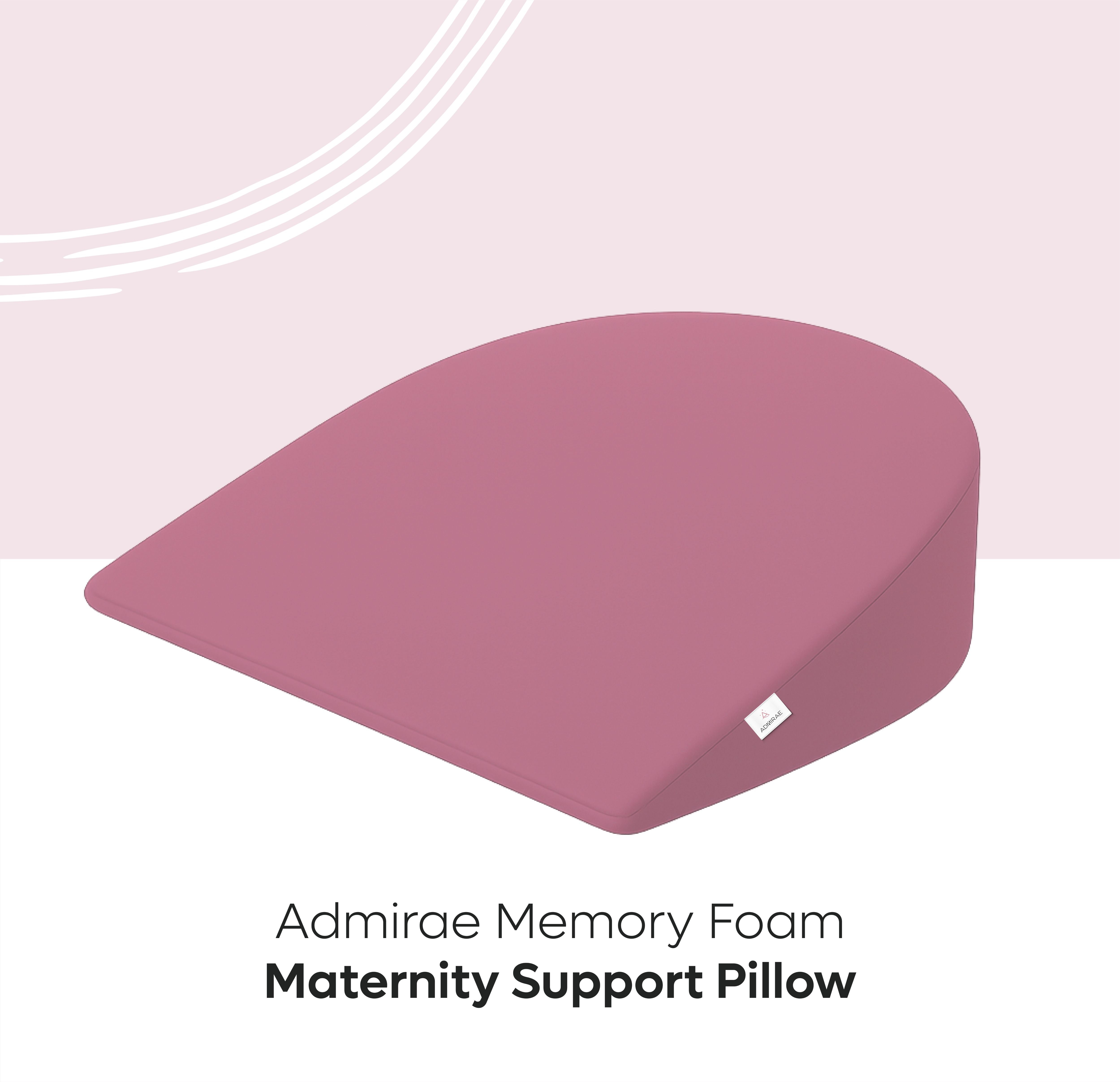 ADMIRAE memory foam pregnancy support pillow in pink memory foam for maternity support and comfort